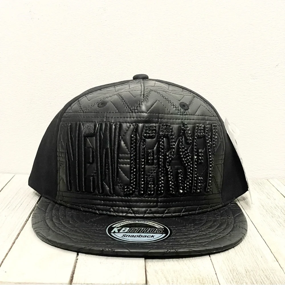 KBETHOS “NEW JERSEY” Custom Swarovski Crystal Bling Snapback Hat